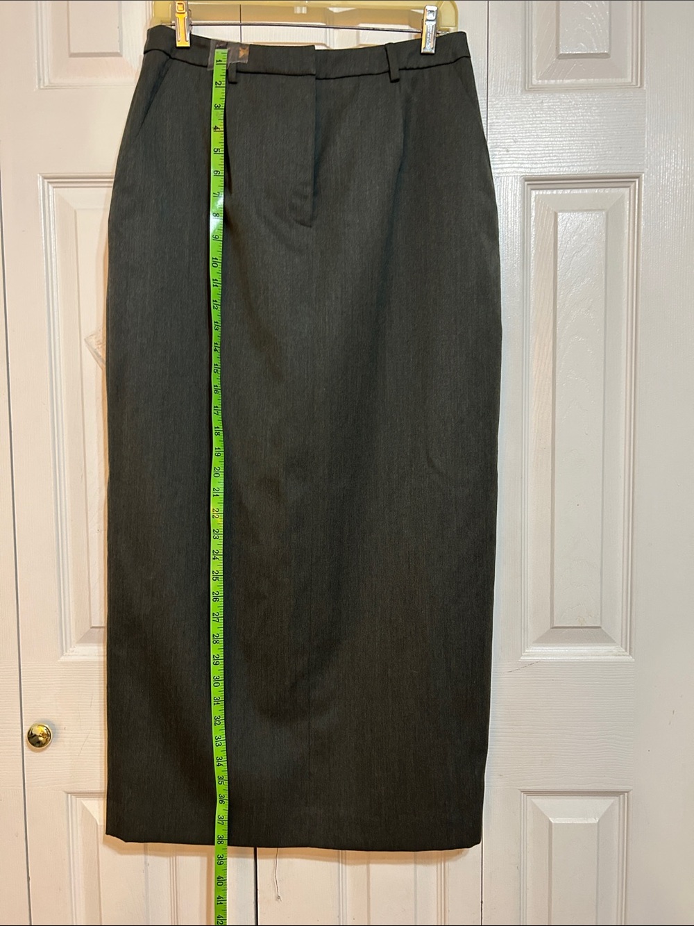 Valerie Stevens Dark Charcoal Pencil Skirt
